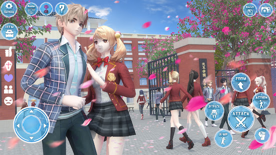 Anime School Girl Dating Sim apktram screenshots 1
