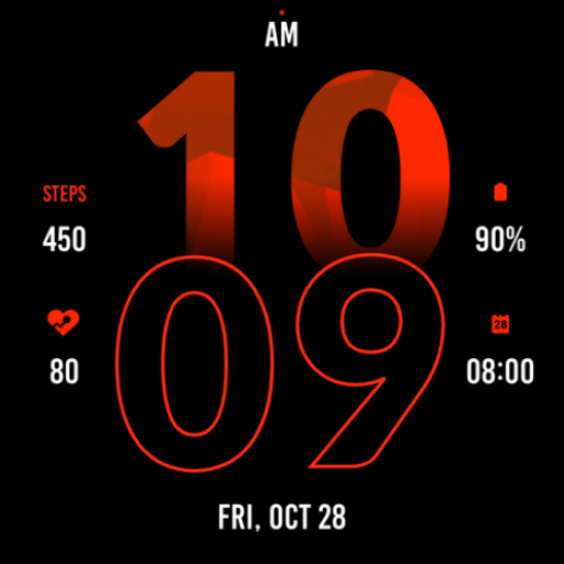 Active Red Watch Face Logo