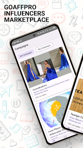 Android application Goaffpro: Influencer Marketing screenshort