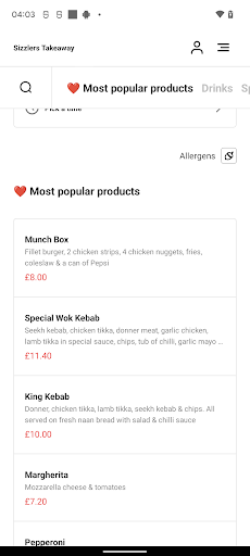 Sizzlers Takeaway Batley Screen 3