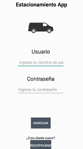 Android application Estacionamiento App screenshort