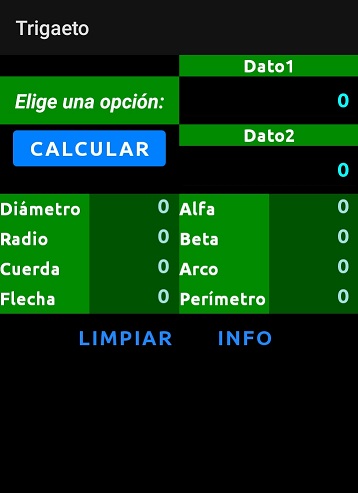 Android application Trigaeto calderería más simple screenshort