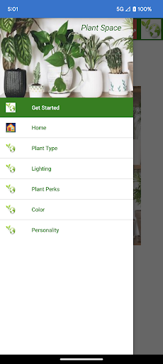 Android application Plant Space screenshort