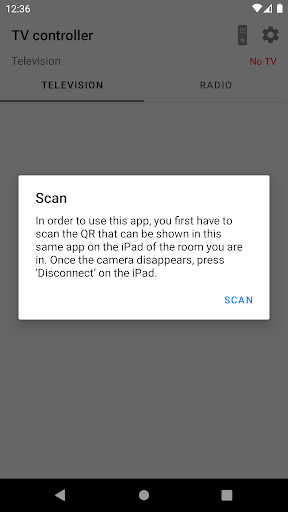 Android application TV Controller screenshort