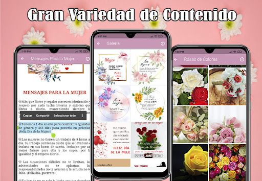 Android application Feliz Día de la Mujer screenshort