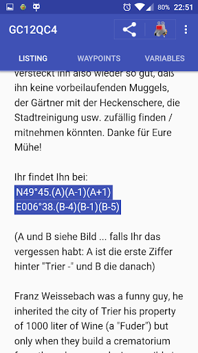 Locus - multi cache solver Screen 2