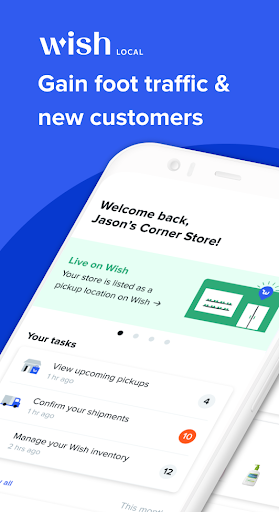 Android application Wish Local for Partner Stores screenshort