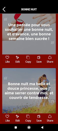 SMS Bonne Nuit Romantique Screen 3