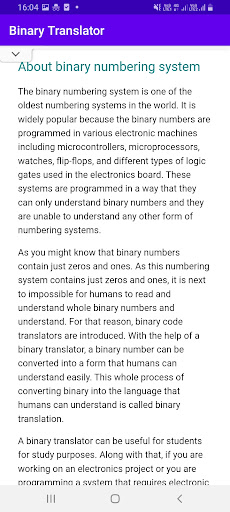 Binary Translator Screen 3