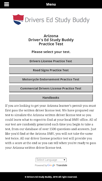 Arizona Driver License Test 