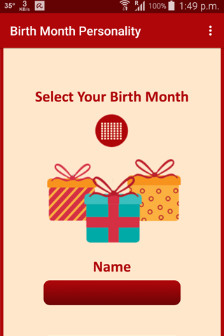 Android application Birth Month Personality screenshort