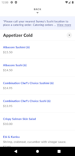 Sunnys Sushi Screen 3