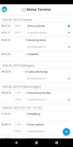 Android application business express - be mobile screenshort