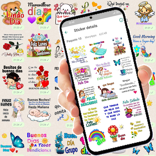 Buenos días y noches stickers Screenshot 2 - AppWisp.com