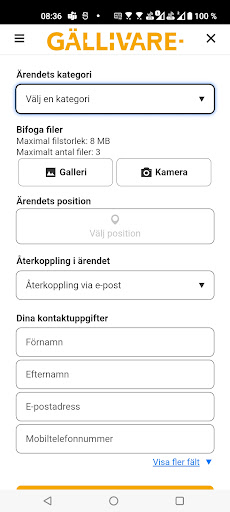 Felanmälan Gällivare kommun Screen 2