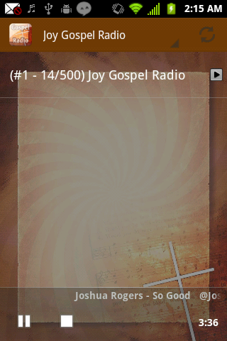 Gospel Music Radio (Christian) Screen 2