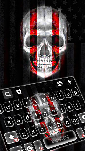 Android application American Flag Skull Keyboard B screenshort