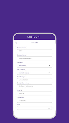 Android application OneTuch Vendor screenshort