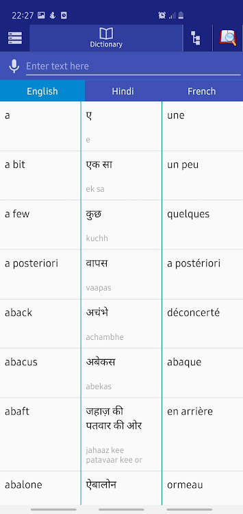 Hindi French Dictionary - 1.5 - (Android)