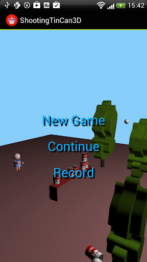 Android application ShootingTinCan3D screenshort