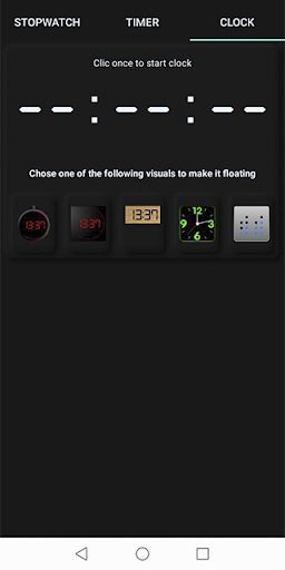 Android application Floating Timer screenshort