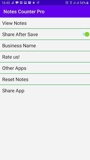 Notes Counter Pro Screen 2