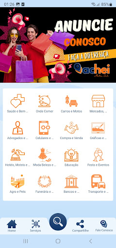 Android application Achei Mata Sul screenshort