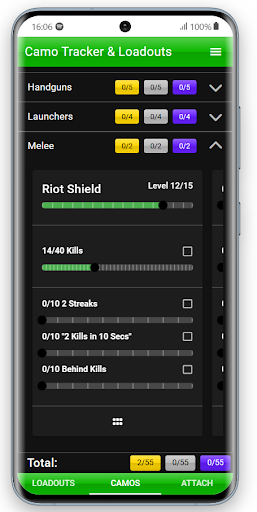 Camo Tracker & Loadouts Screen 2