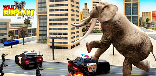 Angry Elephant City Attack Animal Attack Simulator cover