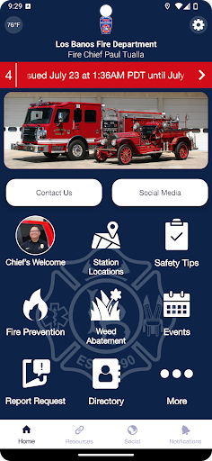 Android application Los Banos Fire Department screenshort