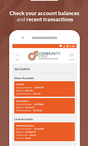 Community First Credit Union Screen 2