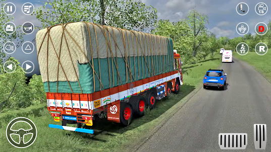 camion indien conduisant 3d