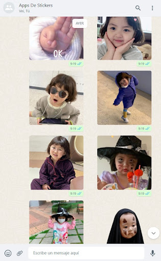 Lohee Niña Coreana Stickers Screen 3