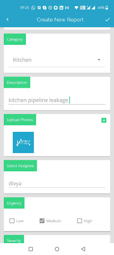 MyHouse Check- Maintenance App Screen 2