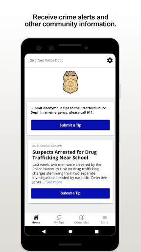 Android application Stratford PD screenshort