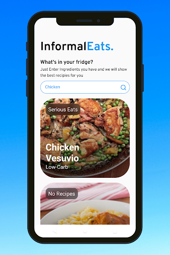 Android application Informal Eats screenshort