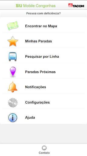 Android application Siu Mobile Congonhas screenshort