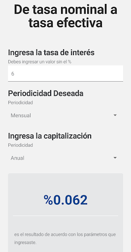 Android application Interest Rate Converter screenshort