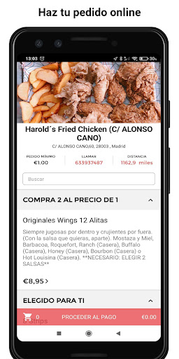 Android application Harold´s Fried Chicken screenshort