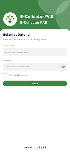 Android application E-Collector PAS screenshort