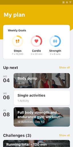 Android application FIT Progression screenshort