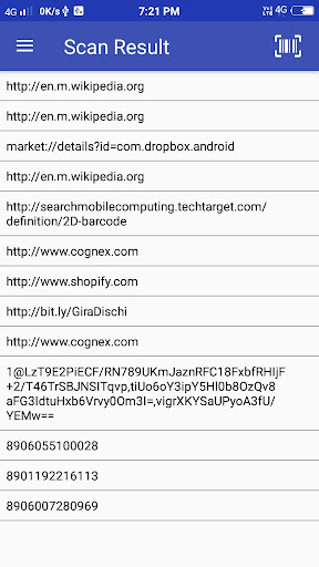 Advance QR & Barcode Scanner Screen 2