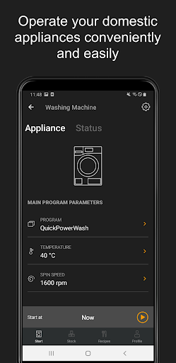 Miele app – Smart Home Screen 3