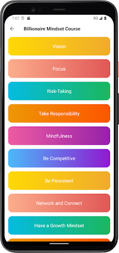 Billionaire Mindset Courses Screen 2
