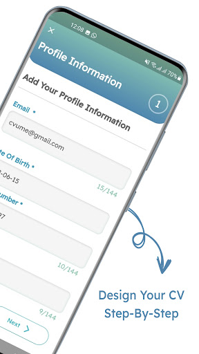 Android application CVUME screenshort