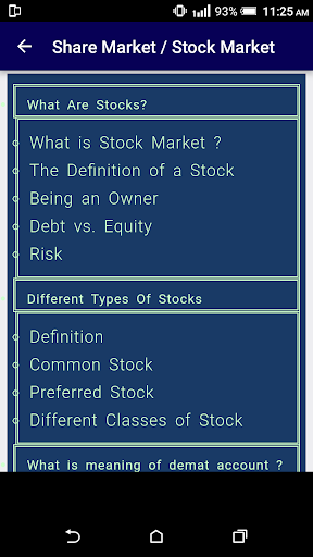 Android application Stock & Share Market Guide screenshort