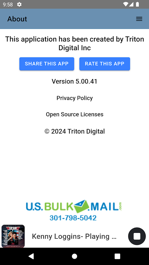 Android application Support FM screenshot