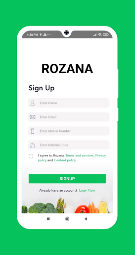 Android application Rozanas screenshort