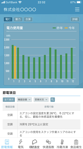 Android application 節電サポート screenshort