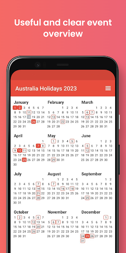 Android application Australia Public Holidays 2024 screenshort